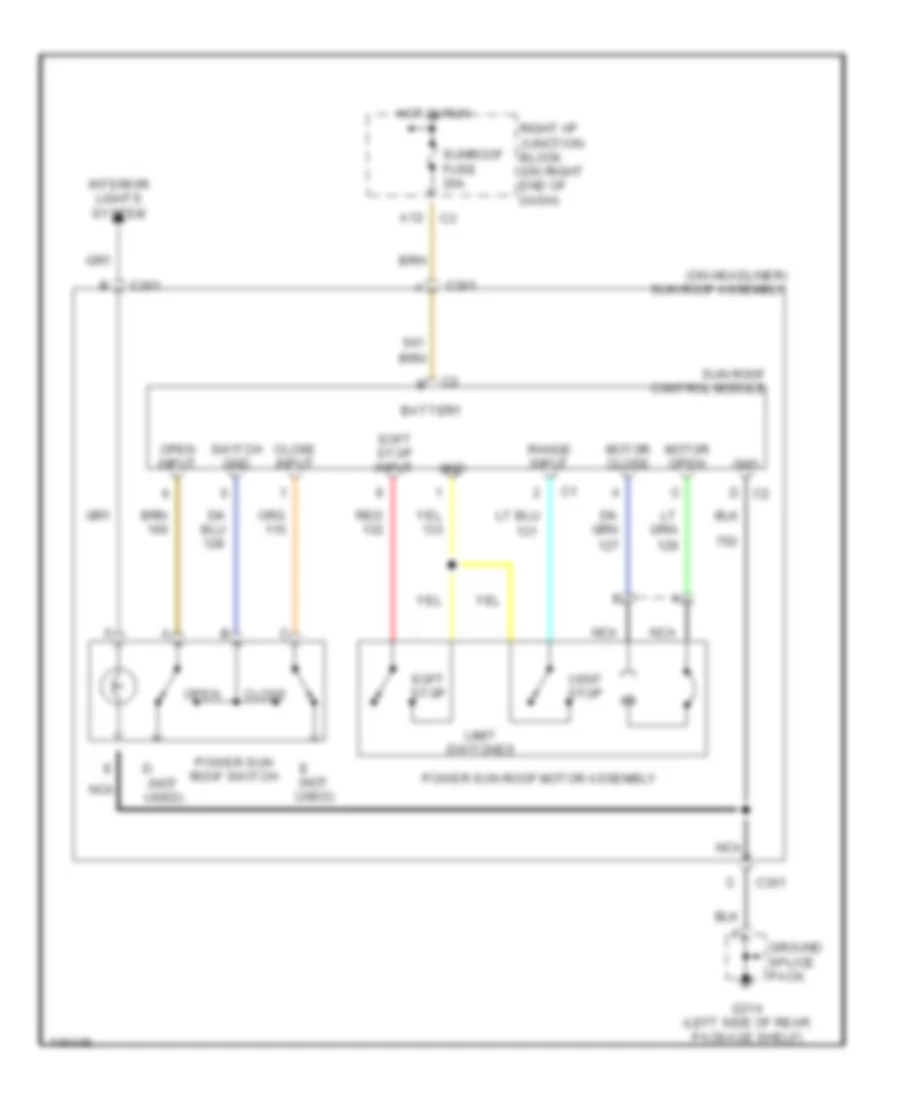 Power TopSunroof Wiring Diagrams for Chevrolet Malibu LS 2001