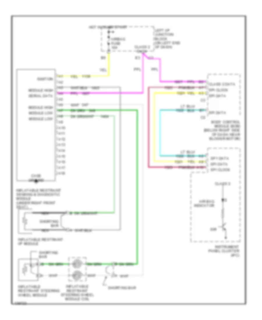 Supplemental Restraint Wiring Diagram for Chevrolet Malibu LS 2001