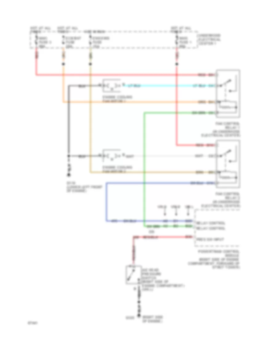 Cooling Fan Wiring Diagram for Chevrolet Lumina LS 1995