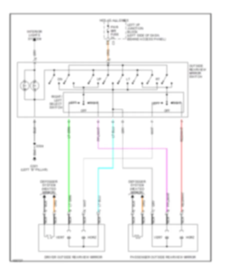 Power Mirror Wiring Diagram for Chevrolet Monte Carlo SS 2003