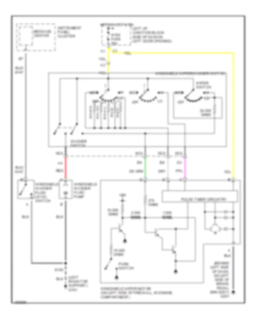 Wiper Washer Wiring Diagram for Chevrolet Monte Carlo SS 2003