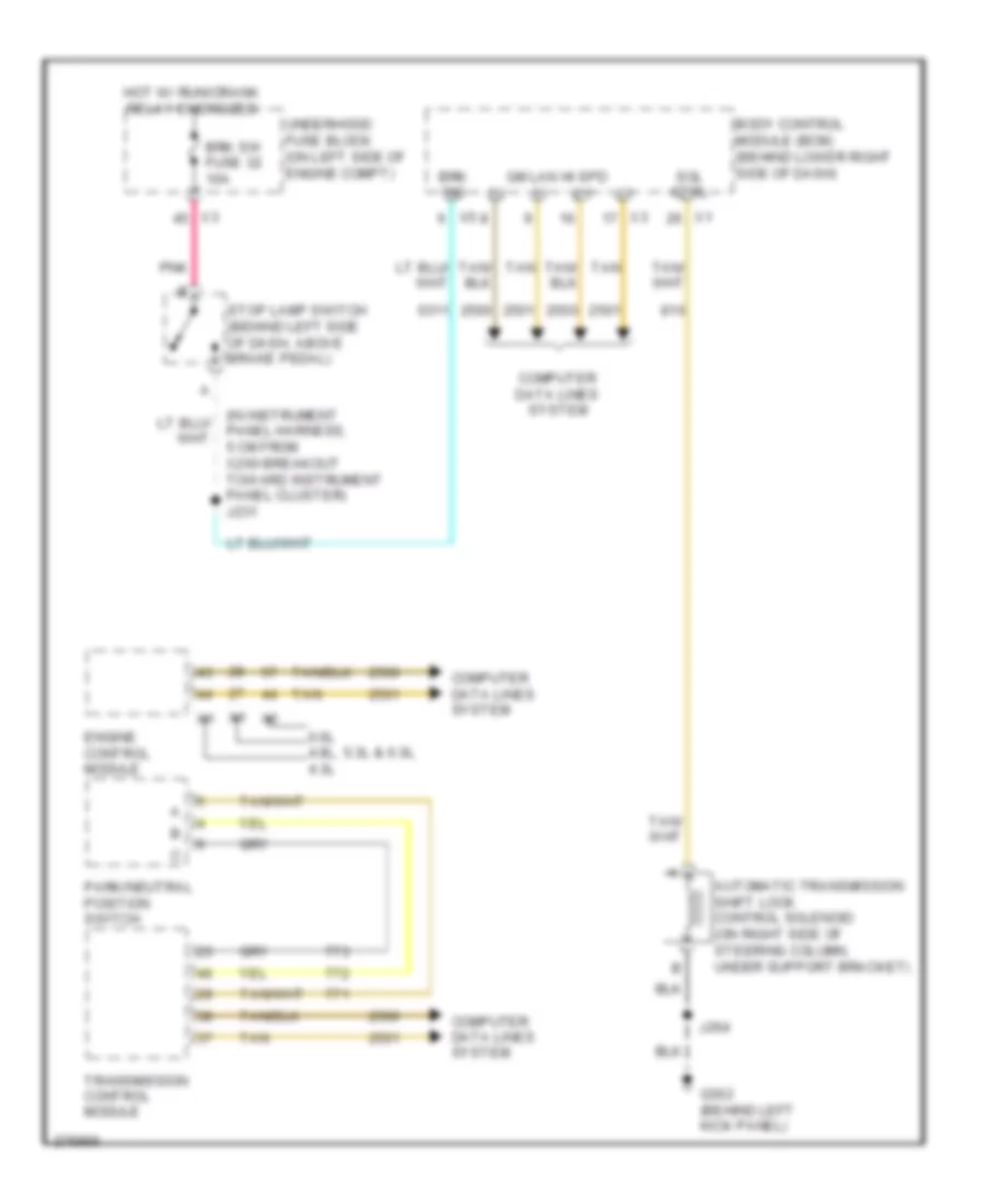 Shift Interlock Wiring Diagram for Chevrolet Chevy Express G2008 1500