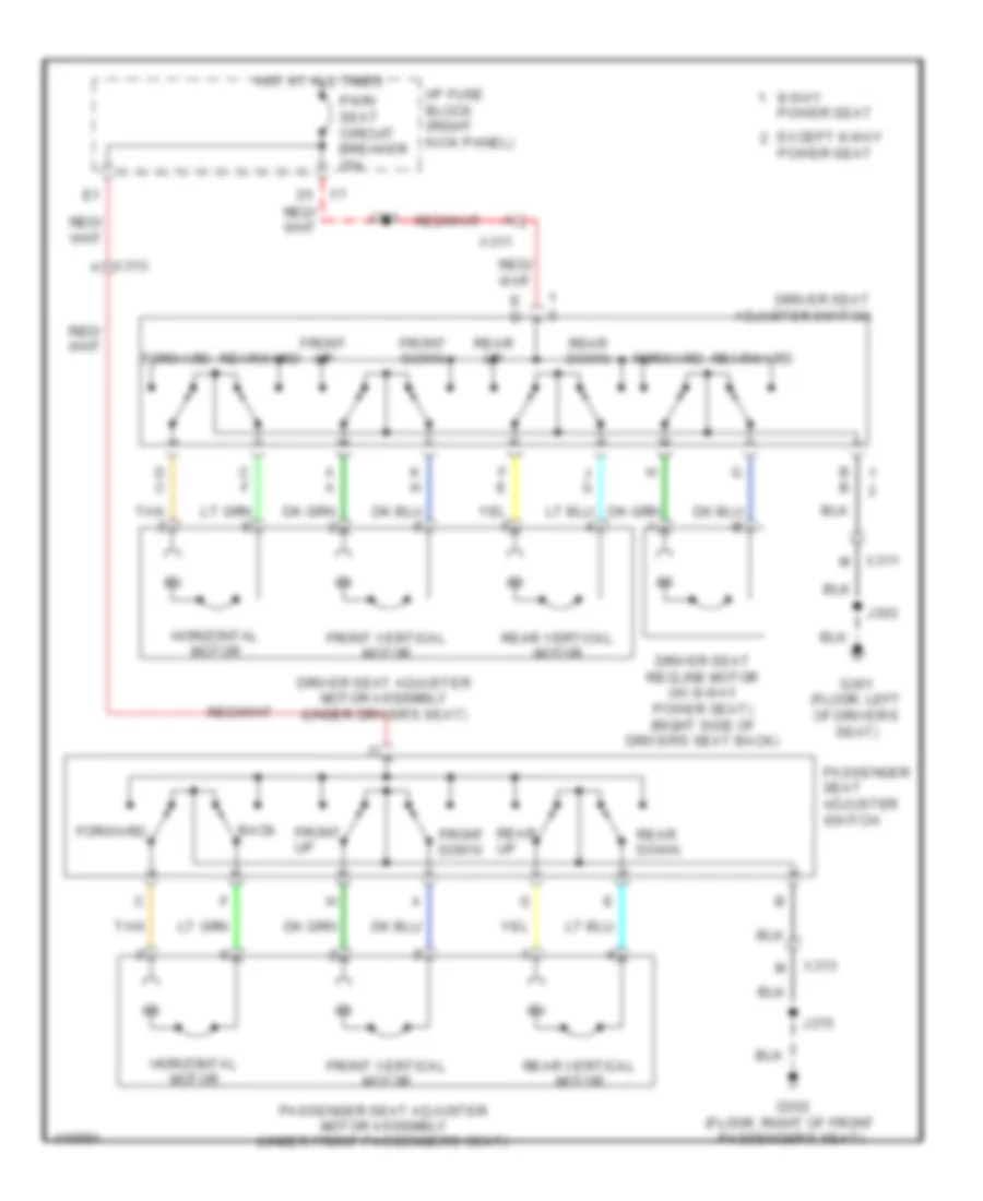 Power Seat Wiring Diagram for Chevrolet Impala Limited LTZ 2014