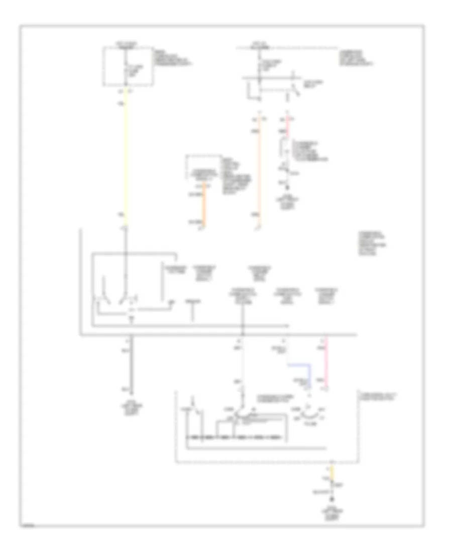 Электросхема стеклоочистителя, дворников и омывателя для Chevrolet SSR 2004