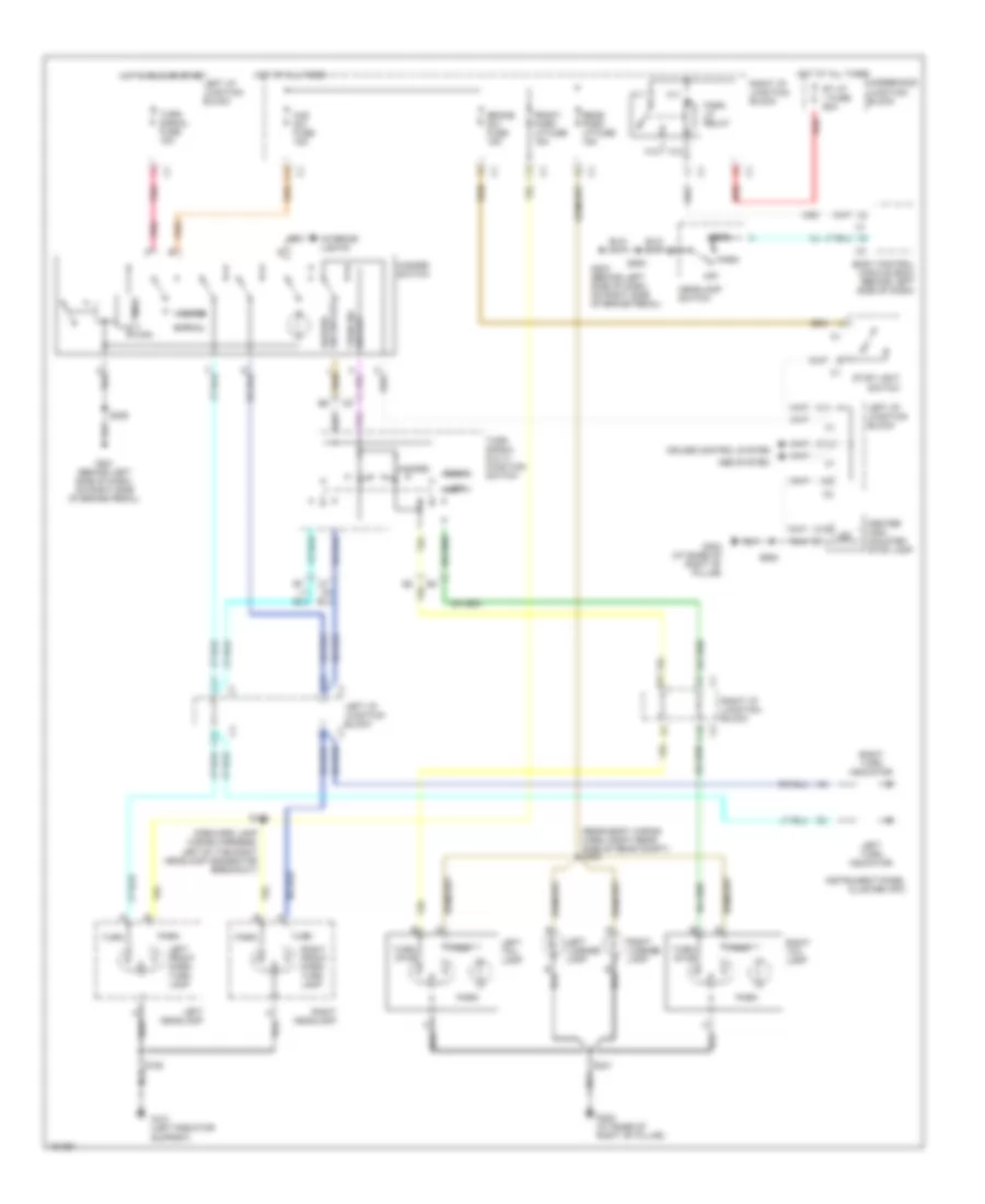 Exterior Lamps Wiring Diagram without Police Or Emergency Vehicle Option for Chevrolet Impala LS 2002