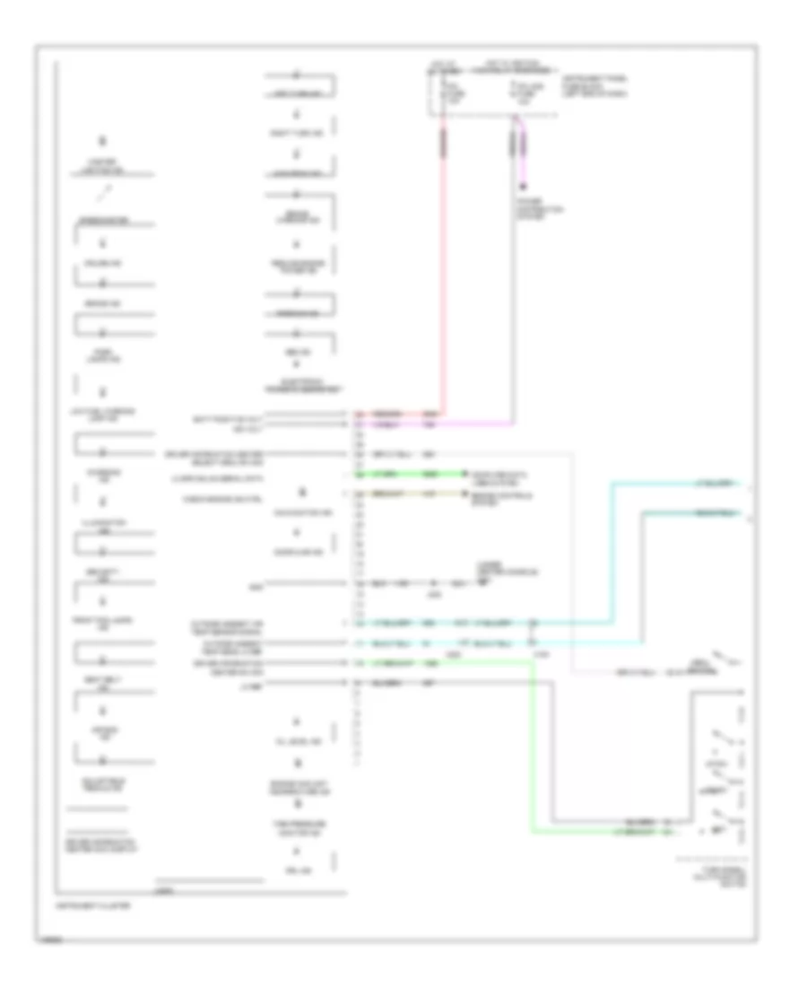 Instrument Cluster Wiring Diagram 1 of 2 for Chevrolet Sonic LT 2013