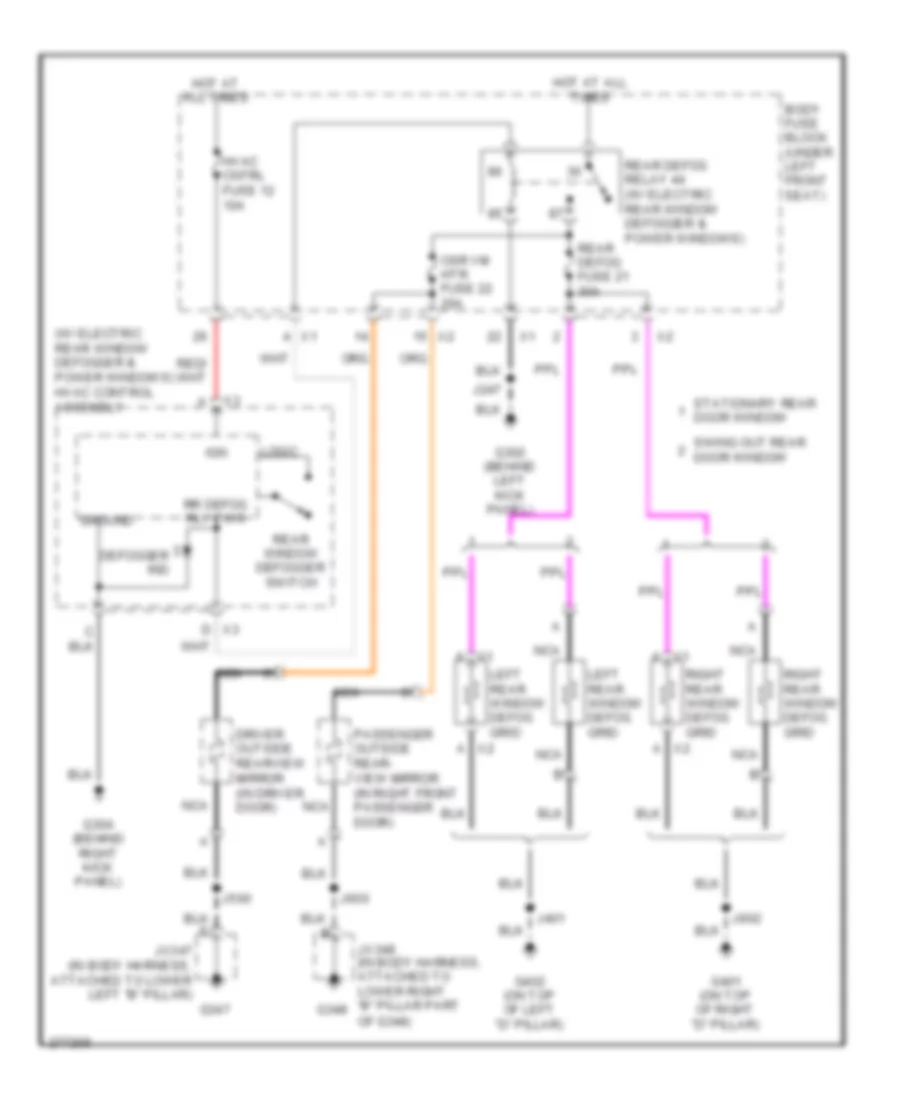 Defoggers Wiring Diagram for Chevrolet Chevy Express G2008 2500