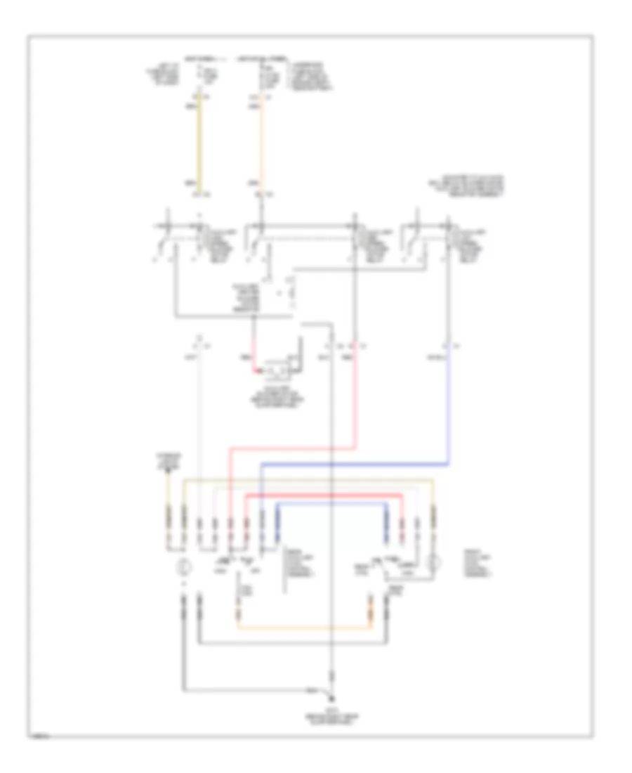 Manual AC Wiring Diagram, Rear with AC only for Chevrolet Suburban C1500 2004