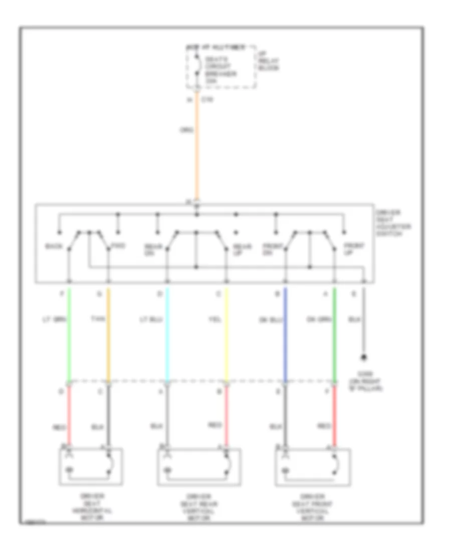 Driver Seat Wiring Diagram for Chevrolet Suburban C2004 1500