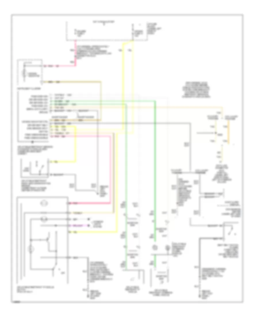 Supplemental Restraint Wiring Diagram Old Style for Chevrolet Tahoe 2000