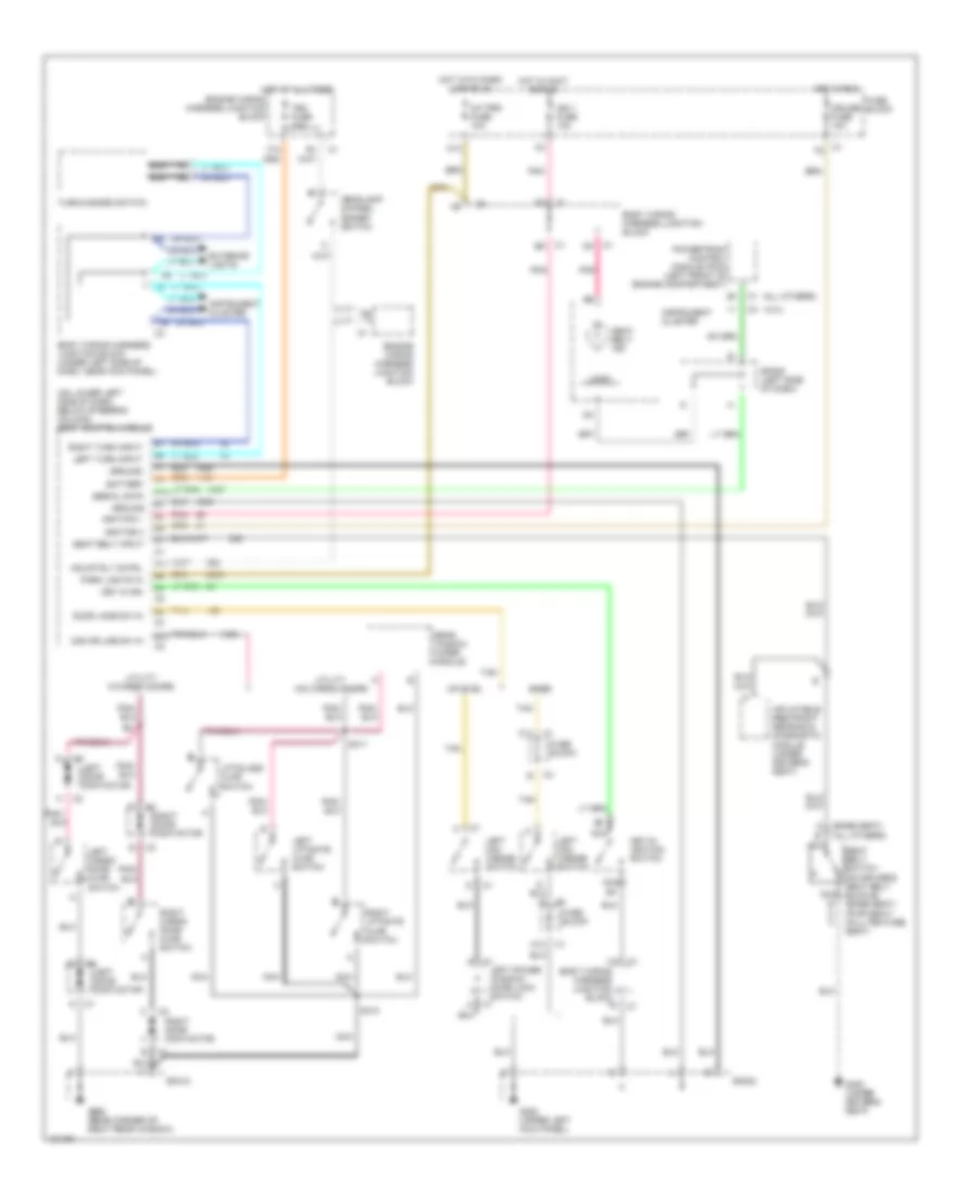 Warning System Wiring Diagrams New Style for Chevrolet Tahoe 2000