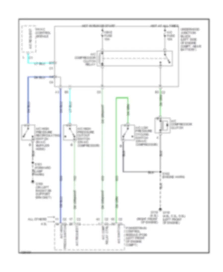 Compressor Wiring Diagram, New Style for Chevrolet Tahoe 2000