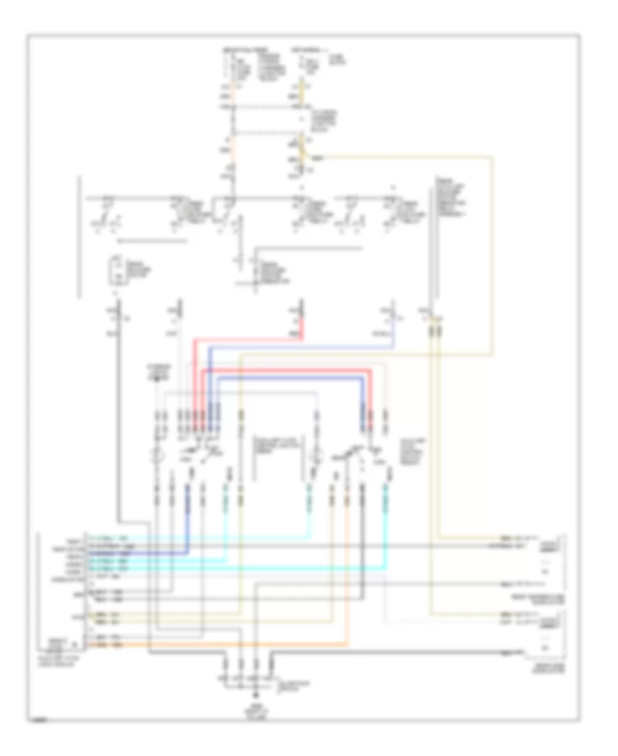 Manual AC Wiring Diagram, New Style Rear with Heat  AC for Chevrolet Tahoe 2000