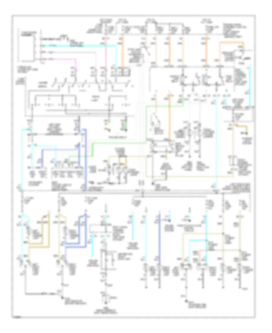 Exterior Lamps Wiring Diagram, New Style for Chevrolet Tahoe 2000