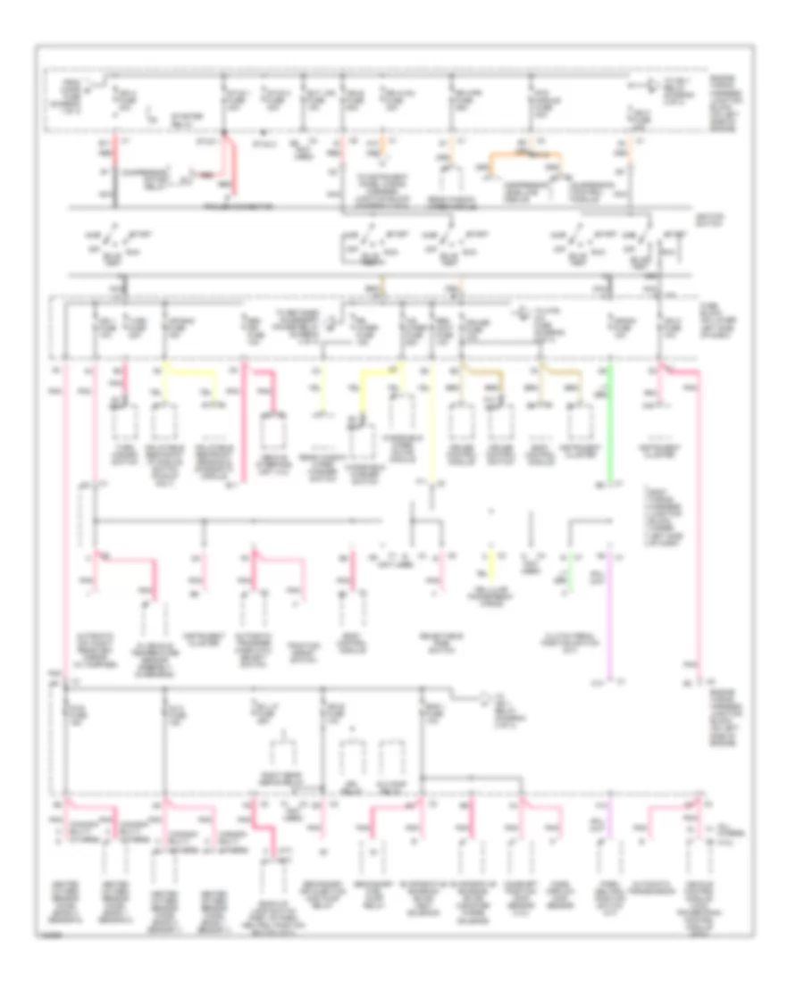 Power Distribution Wiring Diagram, New Style (2 of 4) for Chevrolet Tahoe 2000