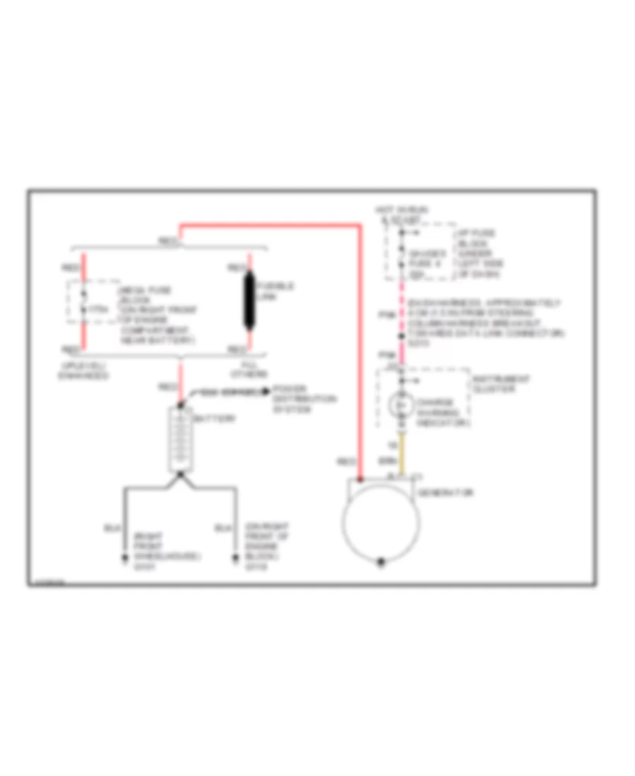 5 7L VIN R Charging Wiring Diagram Old Style for Chevrolet Tahoe 2000