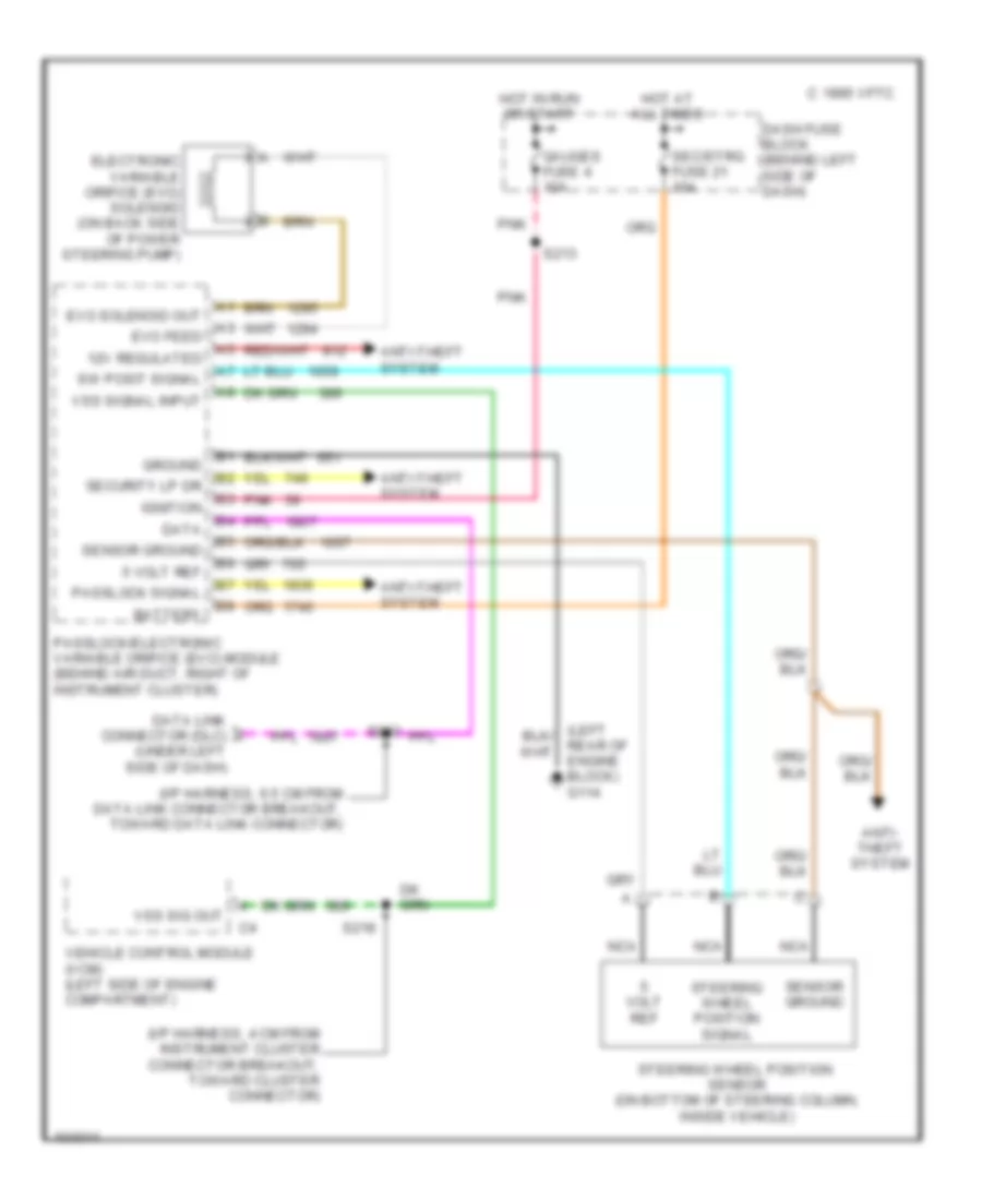 Electronic Power Steering Wiring Diagram for Chevrolet Astro 1998