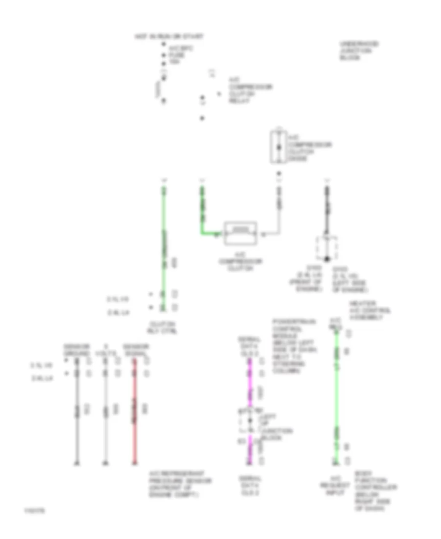 Compressor Wiring Diagram for Chevrolet Malibu 1999