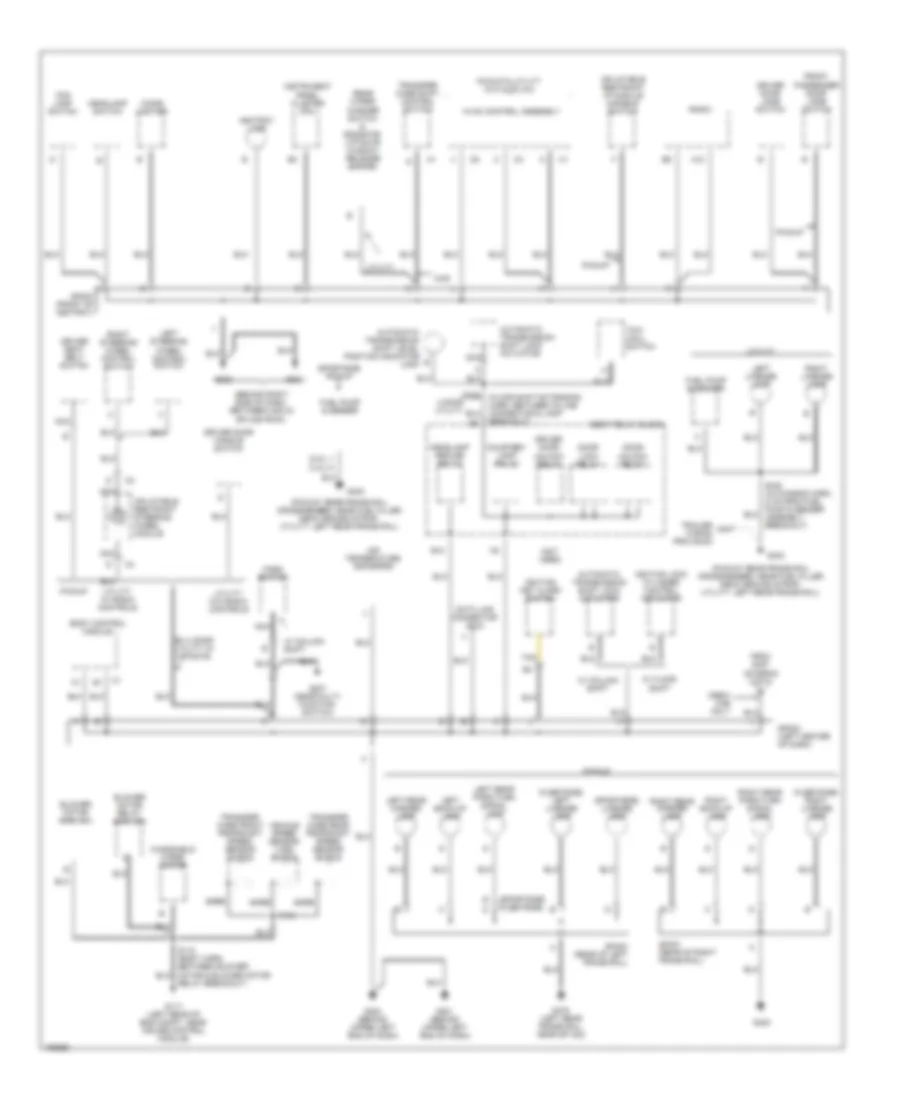 Ground Distribution Wiring Diagram 2 of 3 for Chevrolet S10 Pickup 2003
