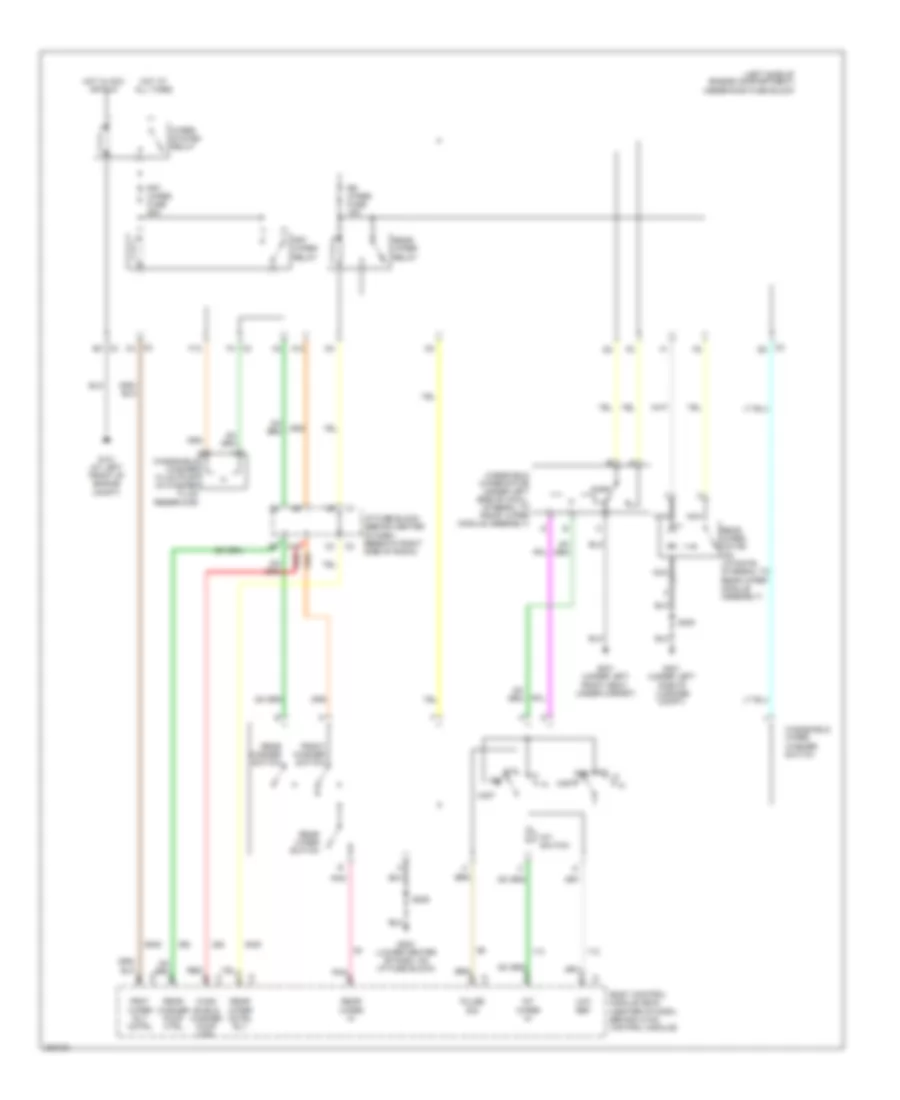 Электросхема стеклоочистителя, дворников и омывателя для Chevrolet Equinox LS 2006