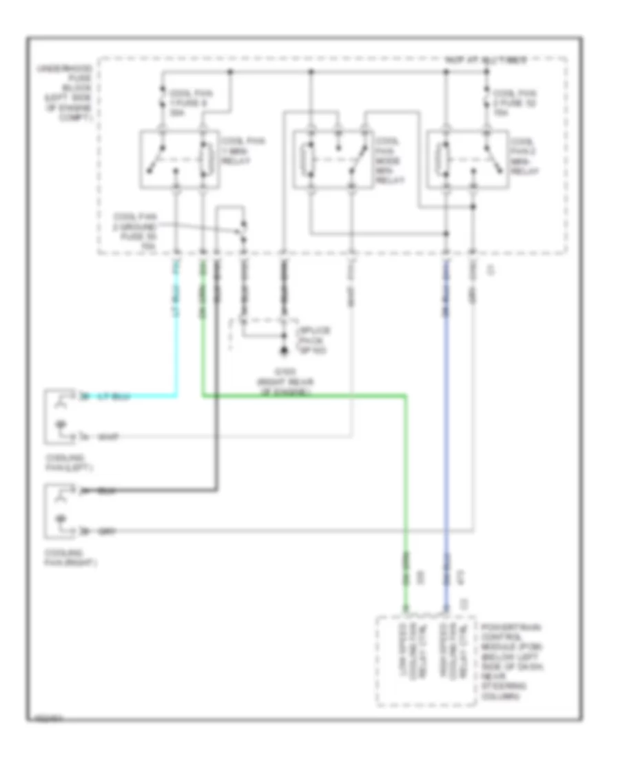 Cooling Fan Wiring Diagram for Chevrolet Malibu LS 2002