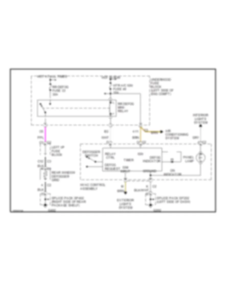 Defogger Wiring Diagram for Chevrolet Malibu LS 2002