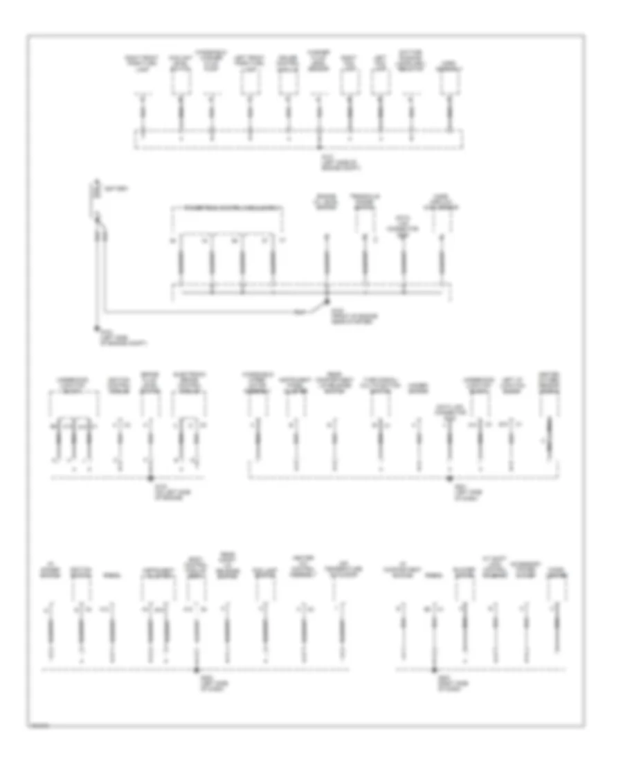 Ground Distribution Wiring Diagram 1 of 2 for Chevrolet Malibu LS 2002