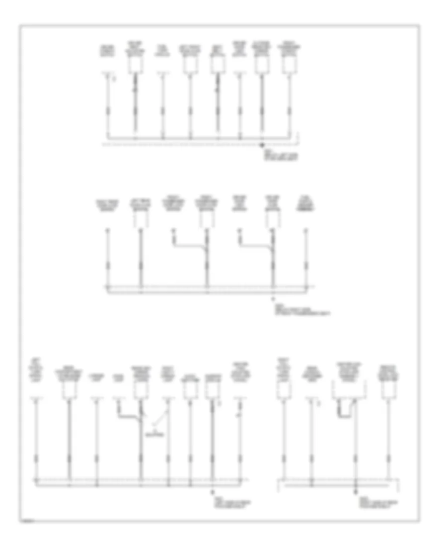 Ground Distribution Wiring Diagram 2 of 2 for Chevrolet Malibu LS 2002