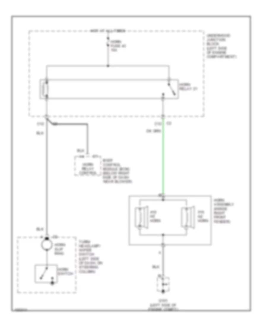 Horn Wiring Diagram for Chevrolet Malibu LS 2002