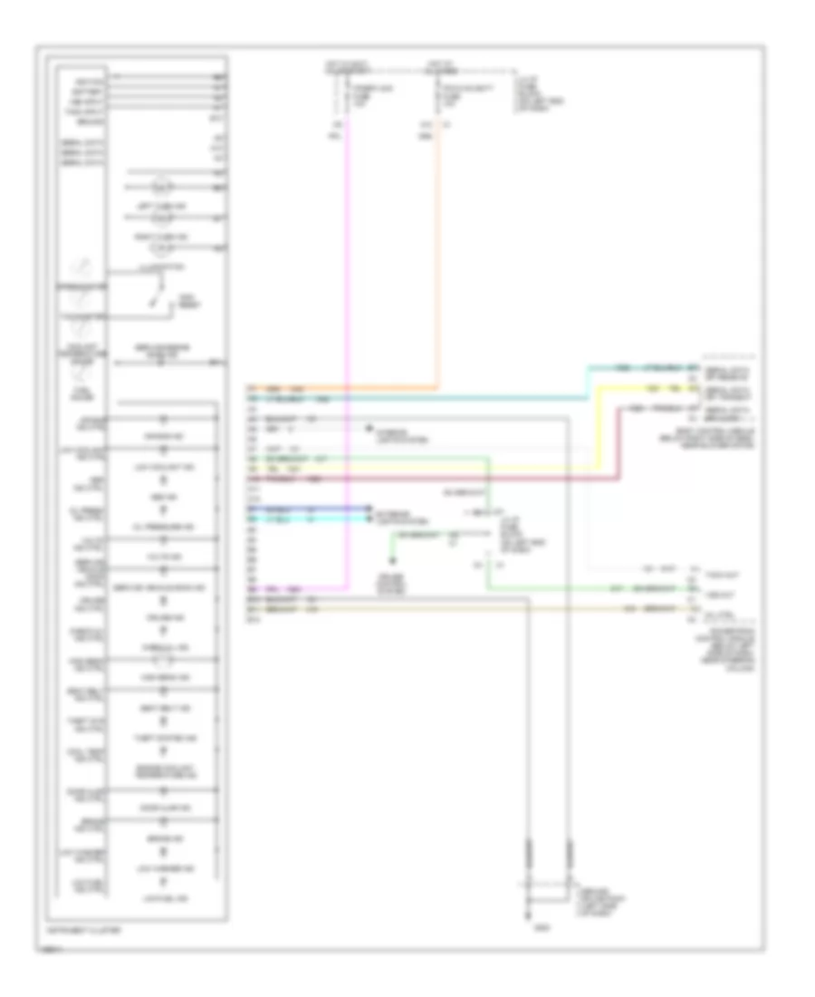 Instrument Cluster Wiring Diagram for Chevrolet Malibu LS 2002