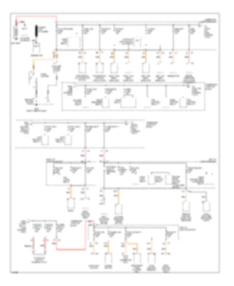 Power Distribution Wiring Diagram 1 of 2 for Chevrolet Malibu LS 2002