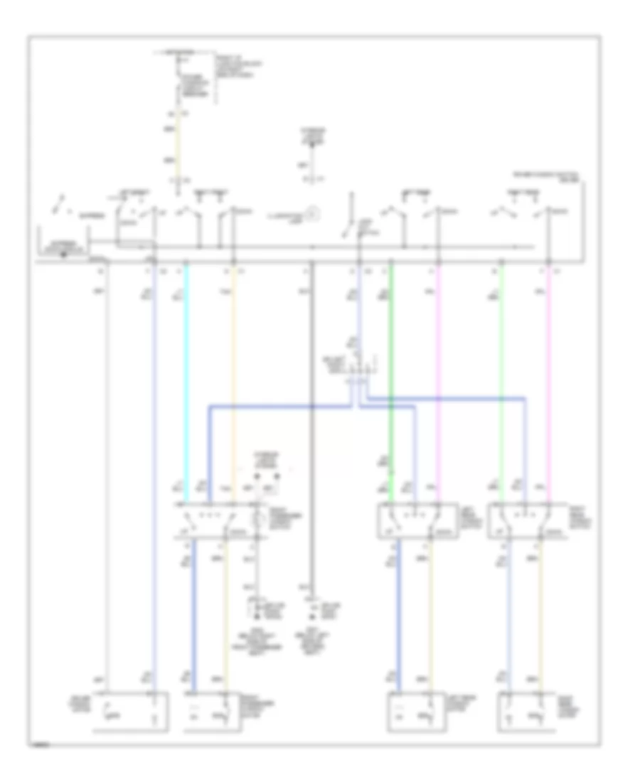 Power Window Wiring Diagram for Chevrolet Malibu LS 2002