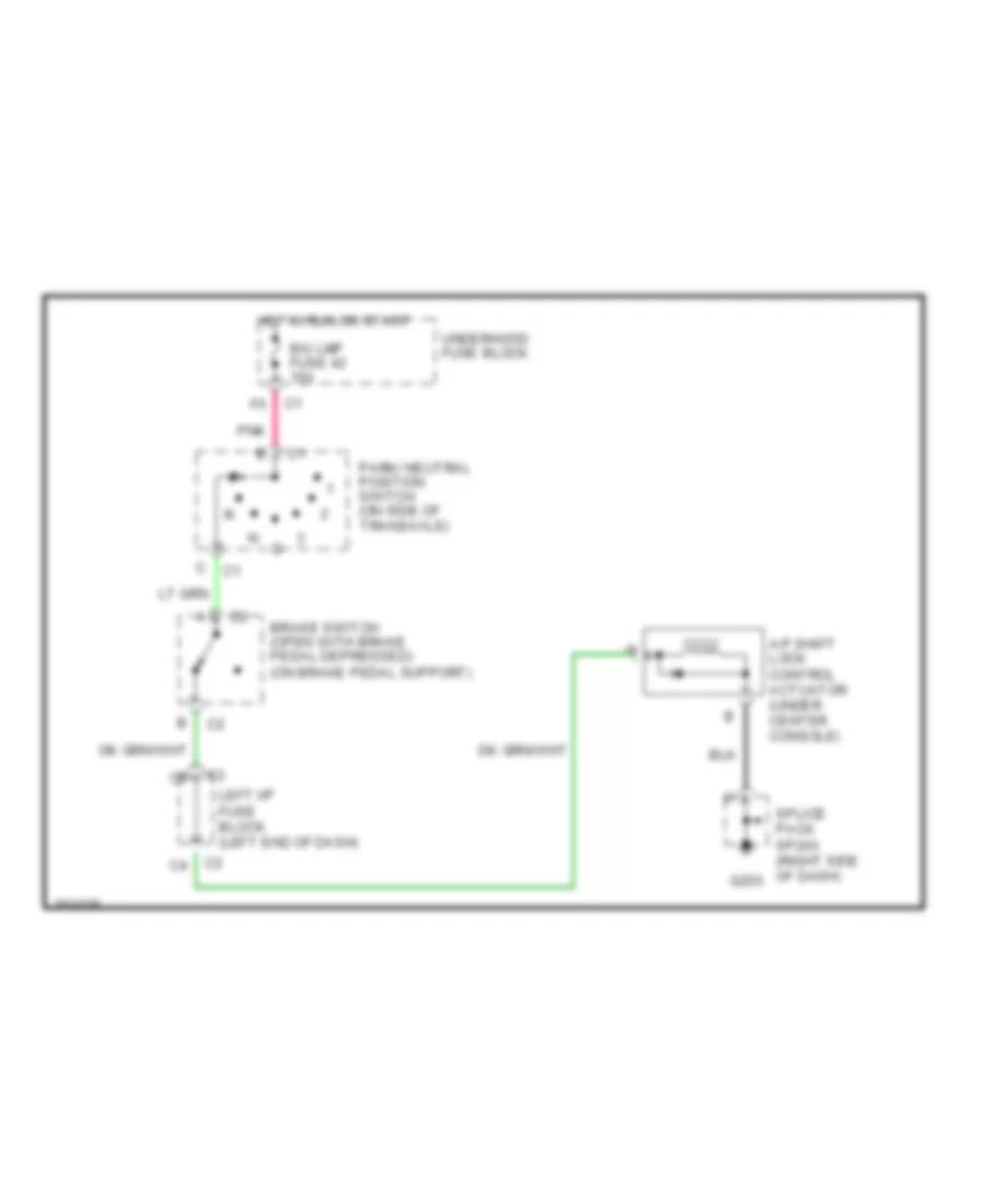 Shift Interlock Wiring Diagram for Chevrolet Malibu LS 2002