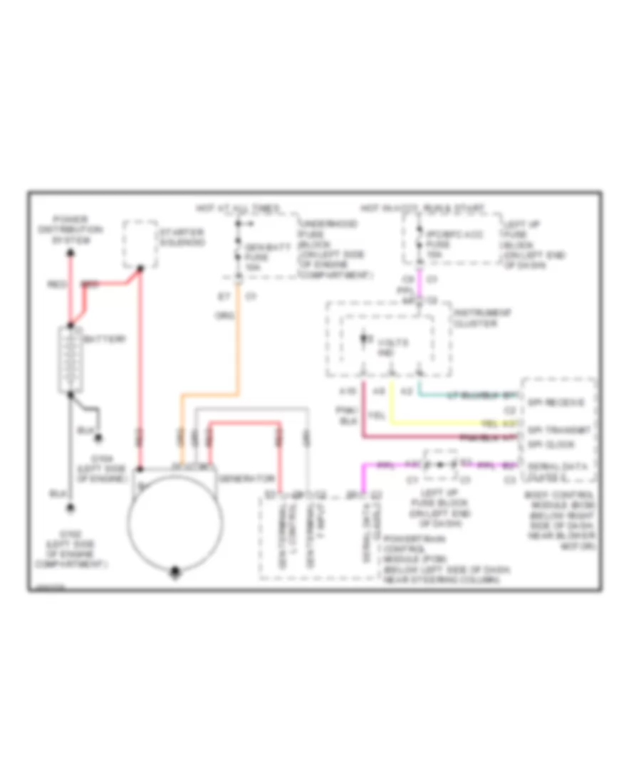 Charging Wiring Diagram for Chevrolet Malibu LS 2002