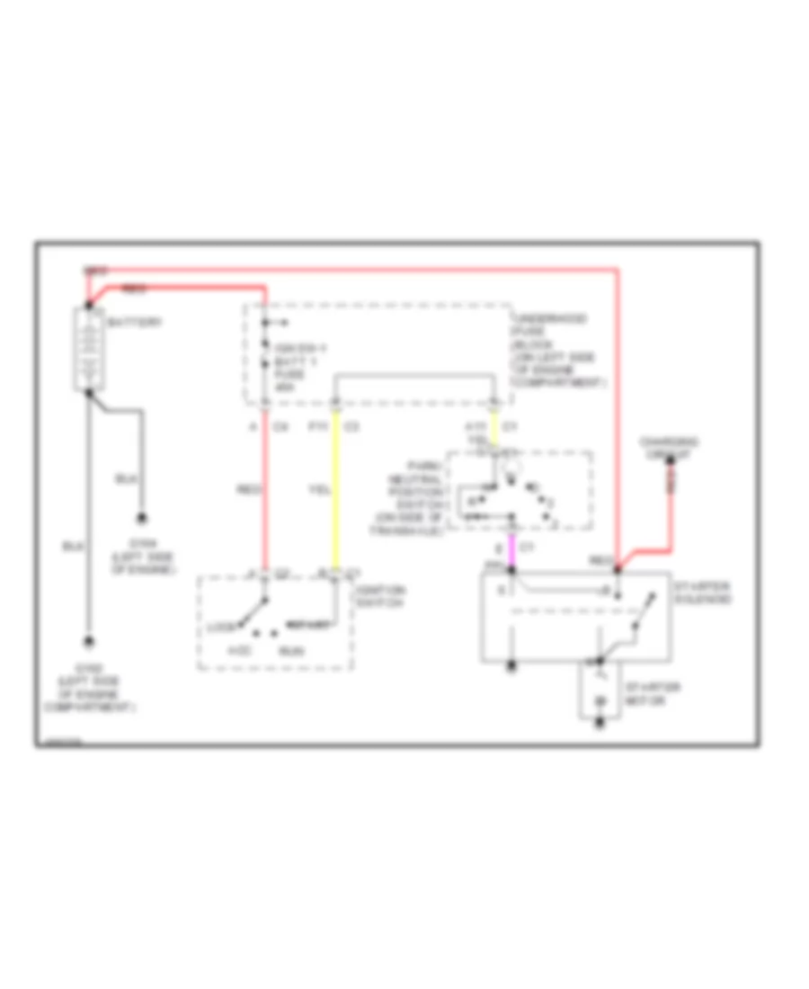 Starting Wiring Diagram for Chevrolet Malibu LS 2002