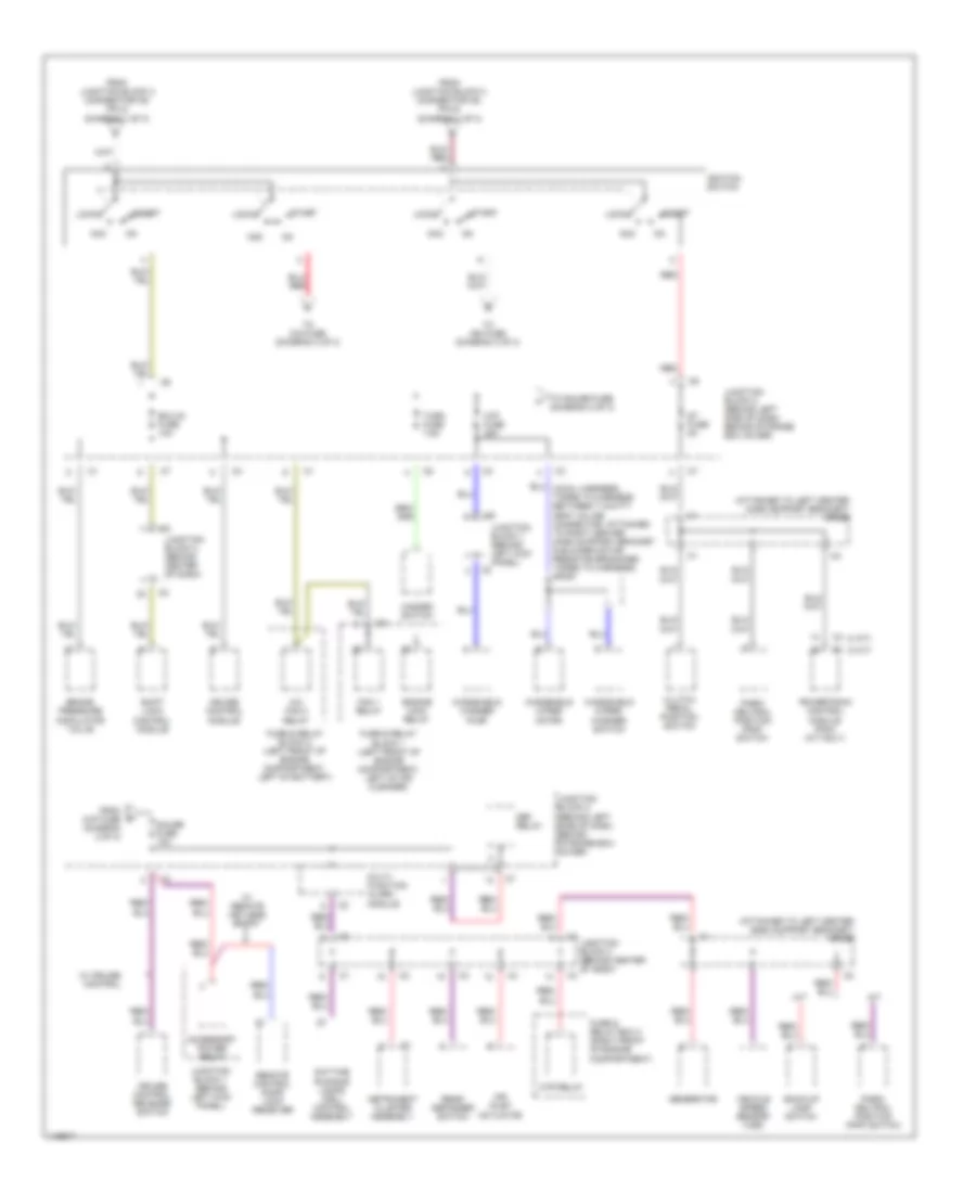 Power Distribution Wiring Diagram (2 of 3) for Chevrolet Prizm 2001
