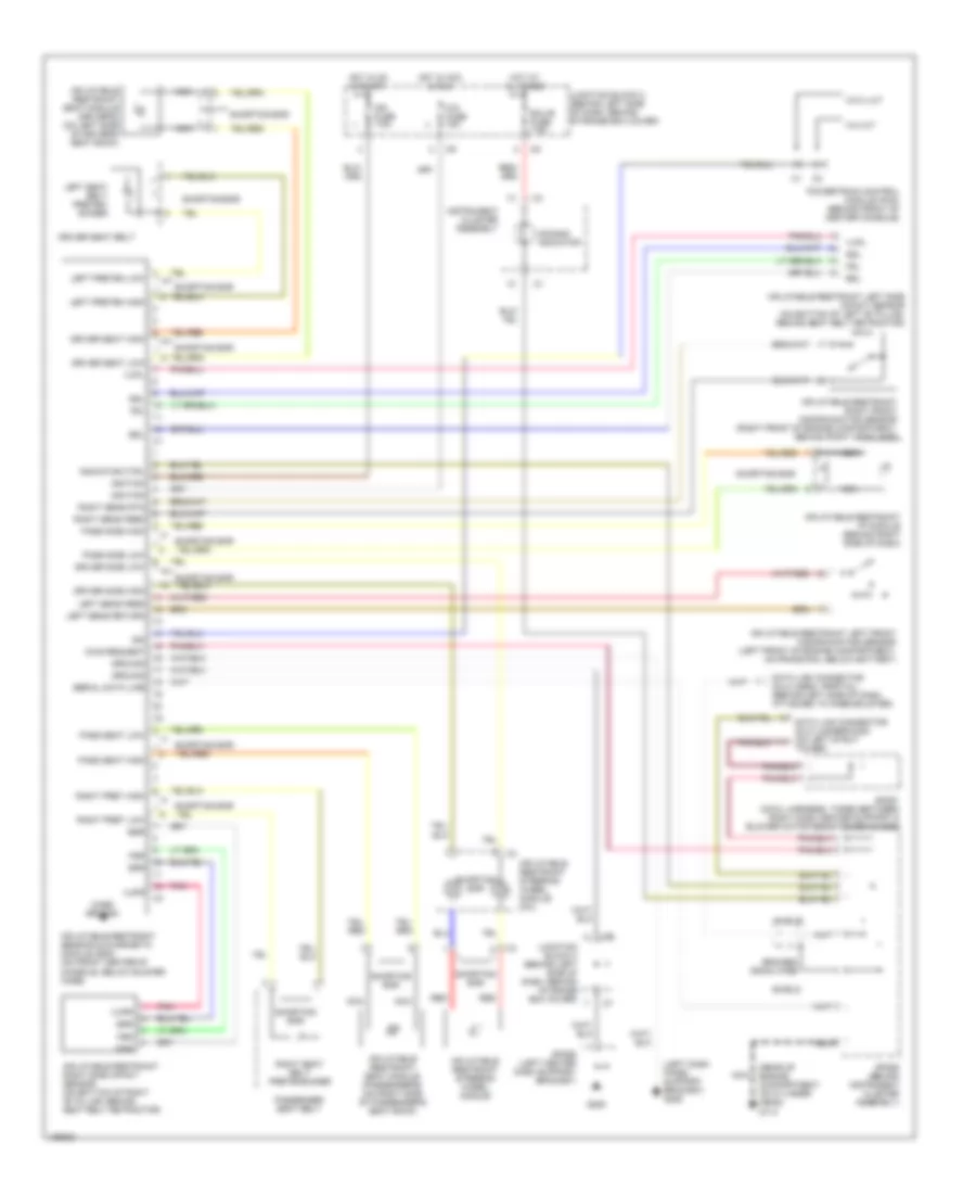 Supplemental Restraint Wiring Diagram for Chevrolet Prizm 2001