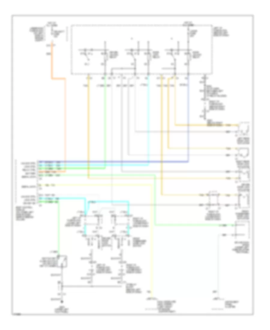 Power Door Locks Wiring Diagram Base for Chevrolet Silverado 2003 1500