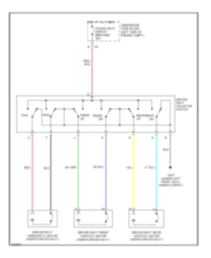 Driver Seat Wiring Diagram for Chevrolet Equinox LT 2006