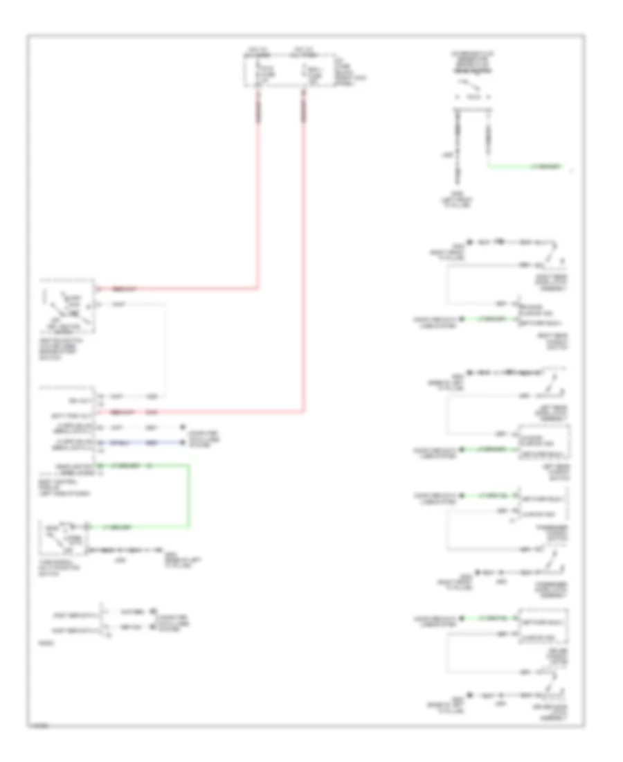 Warning Systems Wiring Diagram 1 of 2 for Chevrolet Impala LTZ 2014