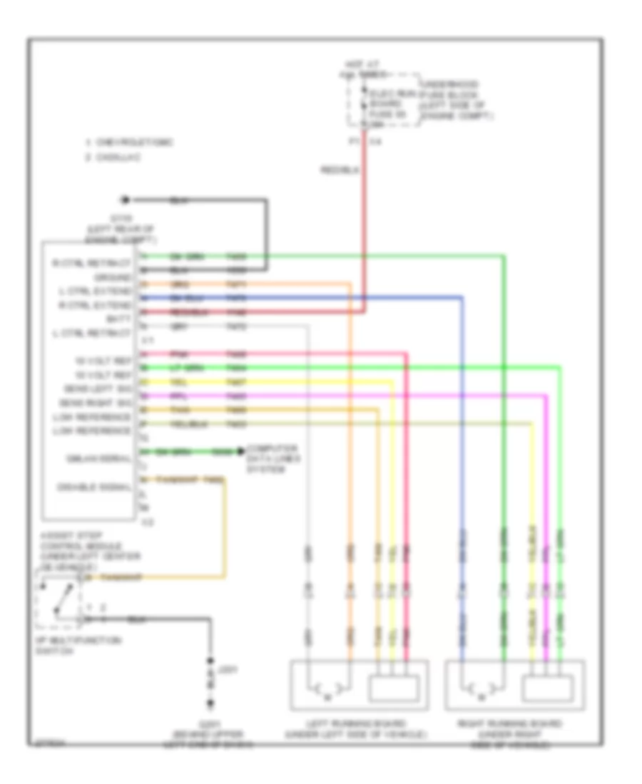 Retractable Running Boards Wiring Diagram for Chevrolet Suburban C2008 1500