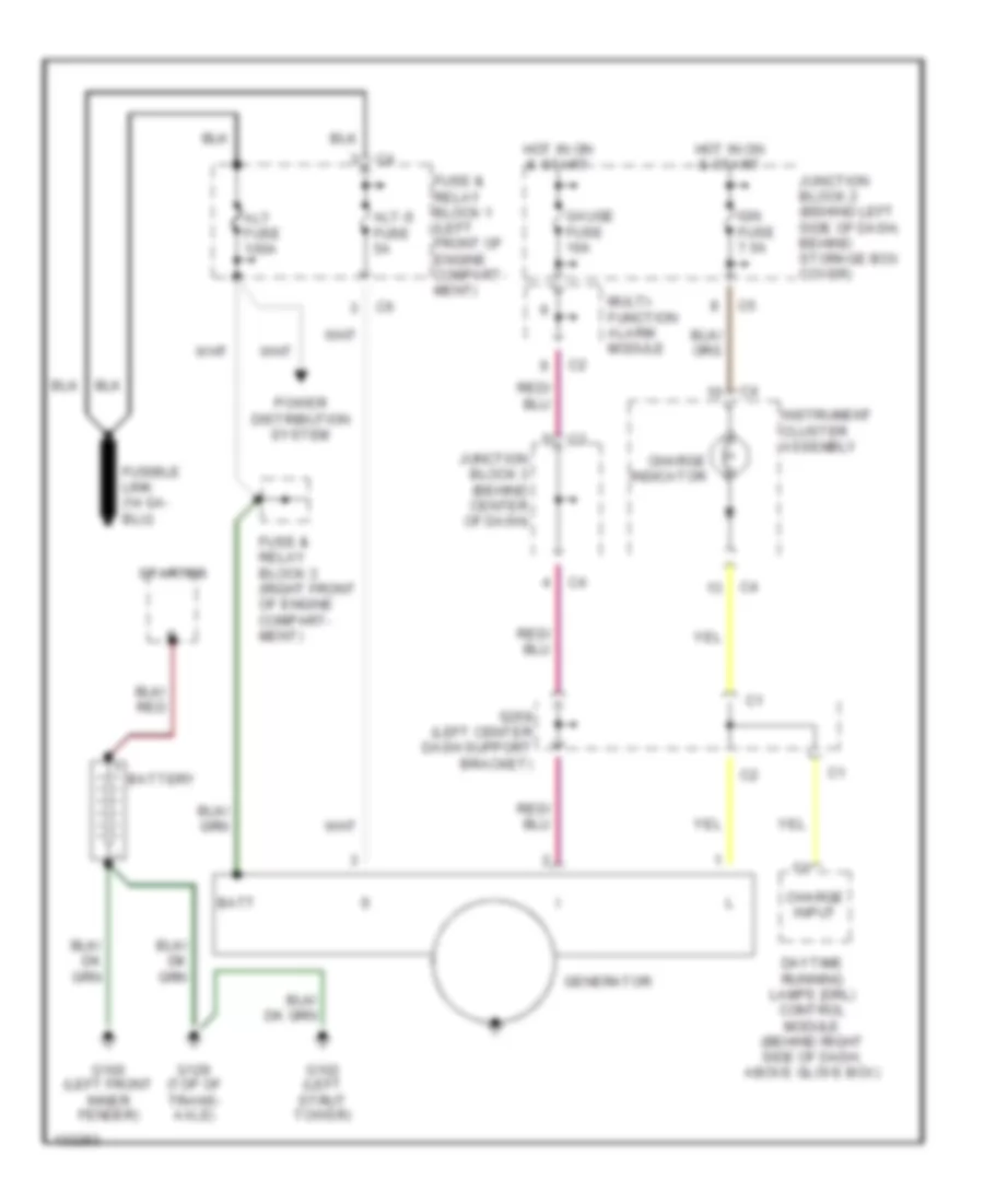 Charging Wiring Diagram for Chevrolet Prizm LSi 2001