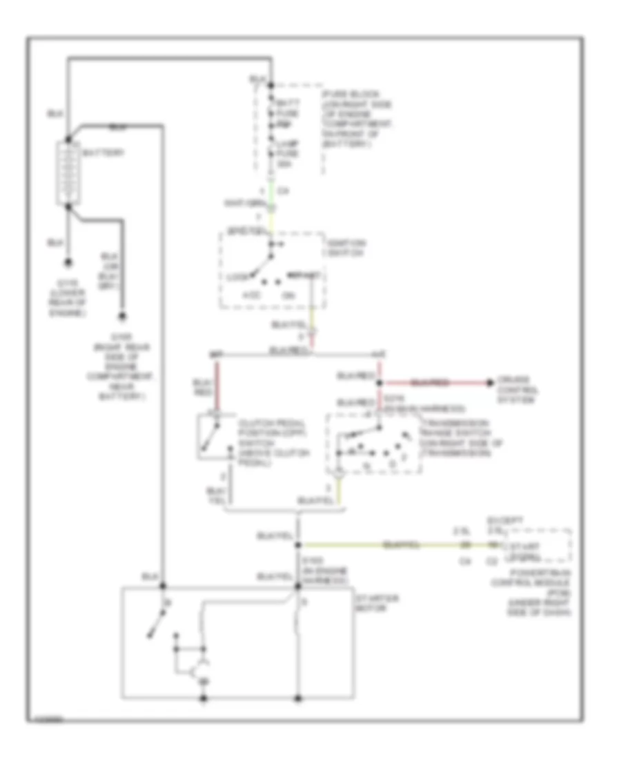 Starting Wiring Diagram for Chevrolet Tracker 2000
