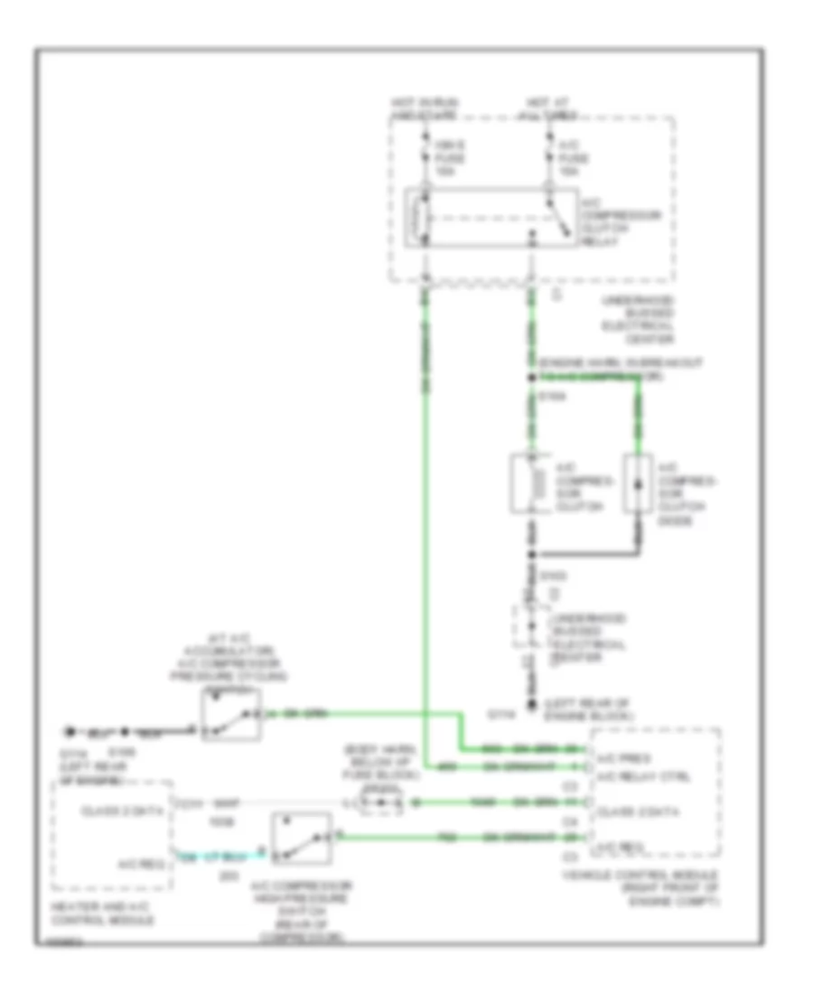 Compressor Wiring Diagram Auto A C for Chevrolet Blazer 1998