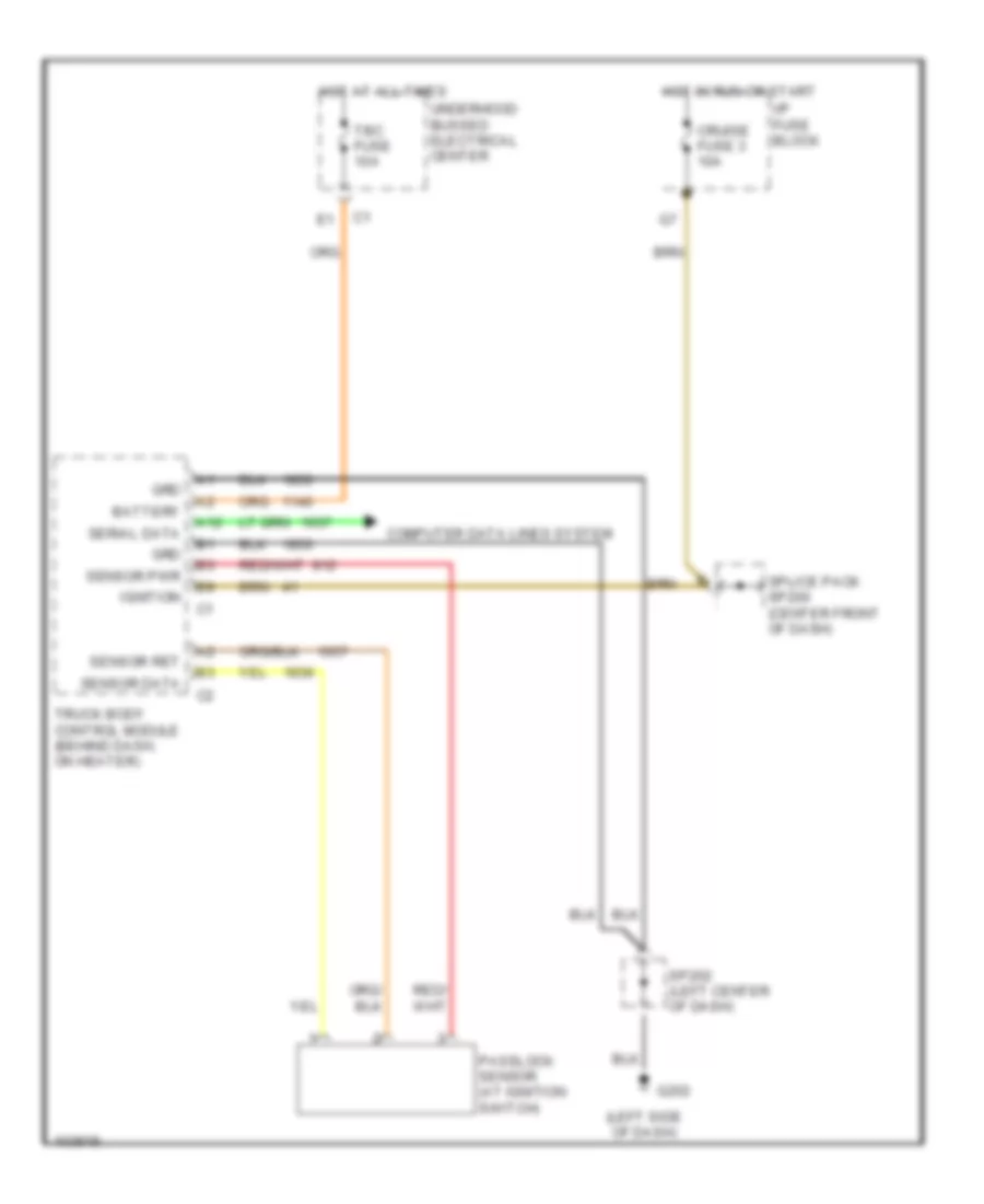 Anti theft Wiring Diagram for Chevrolet Blazer 1998