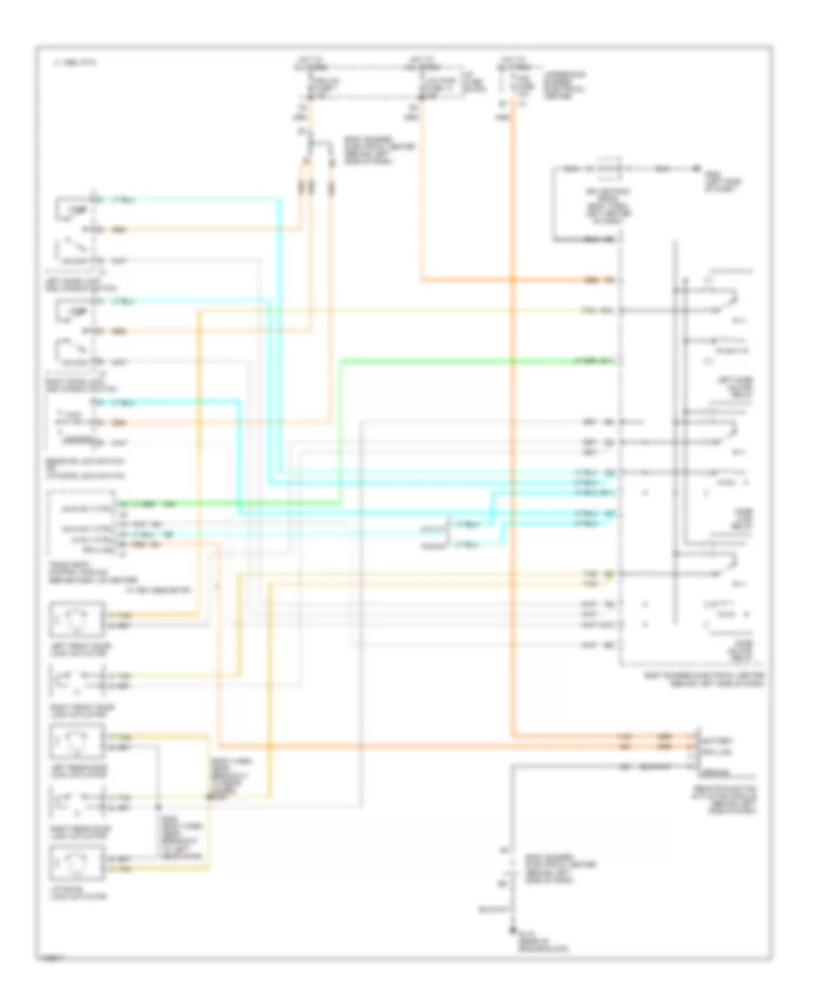 Power Door Lock Wiring Diagram for Chevrolet Blazer 1998