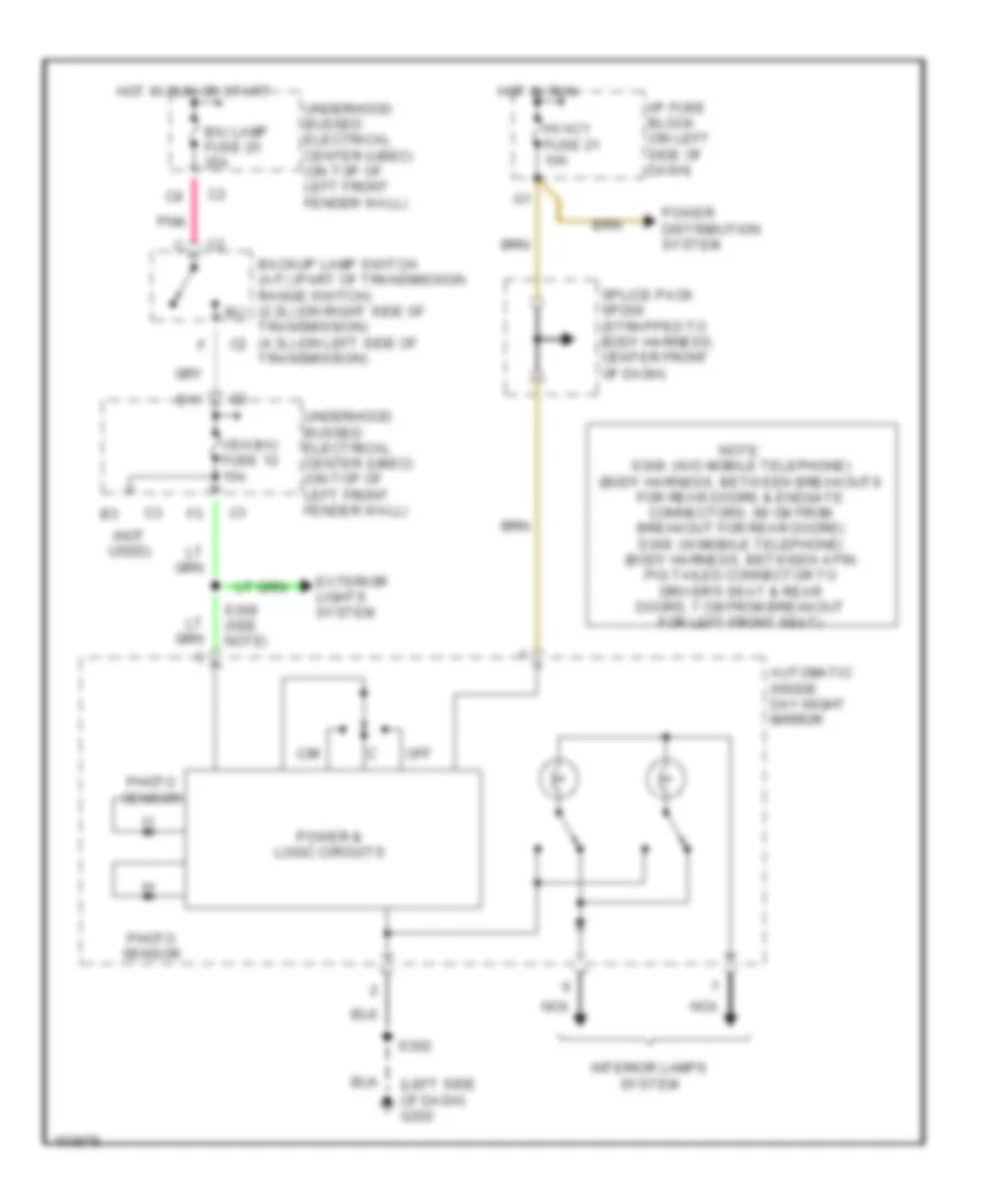 Photochromic Mirror Wiring Diagram for Chevrolet Blazer 1998