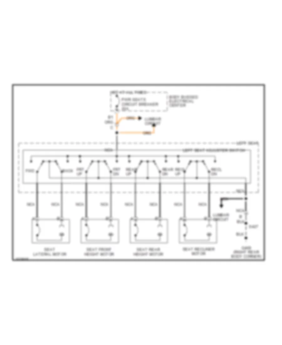 6 Way Power Seat Wiring Diagram for Chevrolet Blazer 1998