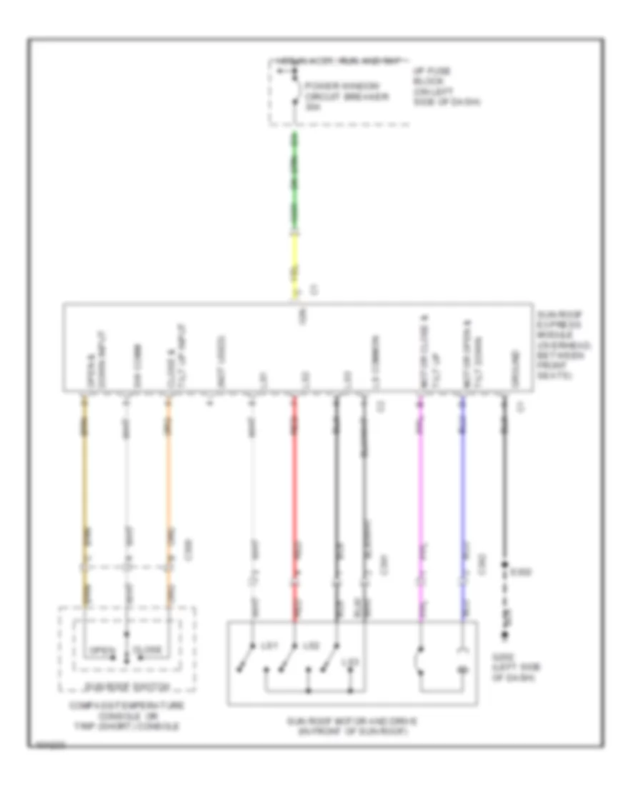 Power TopSunroof Wiring Diagrams for Chevrolet Blazer 1998