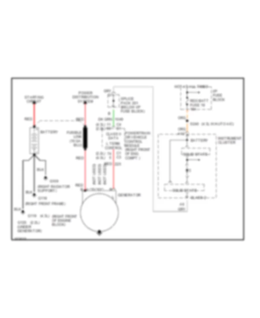 Charging Wiring Diagram for Chevrolet Blazer 1998